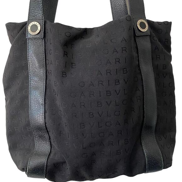 Bulgari Black Monogram Double Handle Tote - Picture 2 of 7